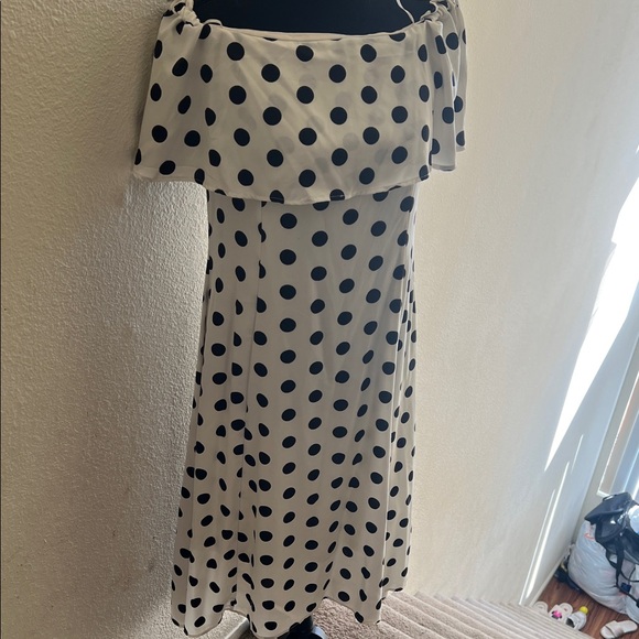 love J Dresses & Skirts - Love J Off-Shoulder Polka Dot Maxi Dress